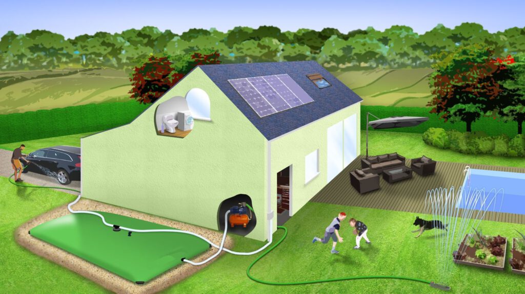 Wasserzisternen Aufbau